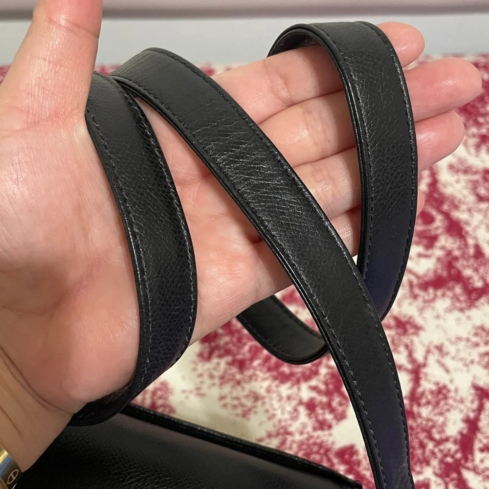 Valentino Garavani Black Crossbody Bag with Gold Accents - Picture 10 of 15